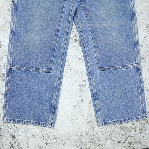 Vintage Carhartt B73 DST Faded Blue Jeans Denim Double Knee Carpenter Pant 36x29 - Picture 5 of 16